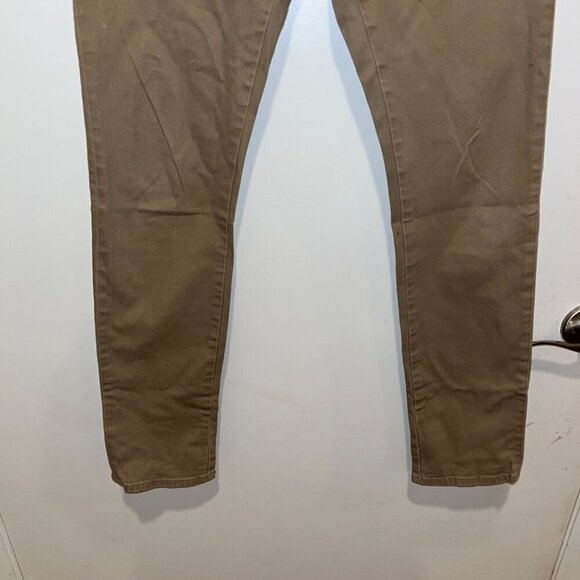 All Saints Mens Stove Khaki Slim-Fit Chino Pants 28 - Picture 4 of 10